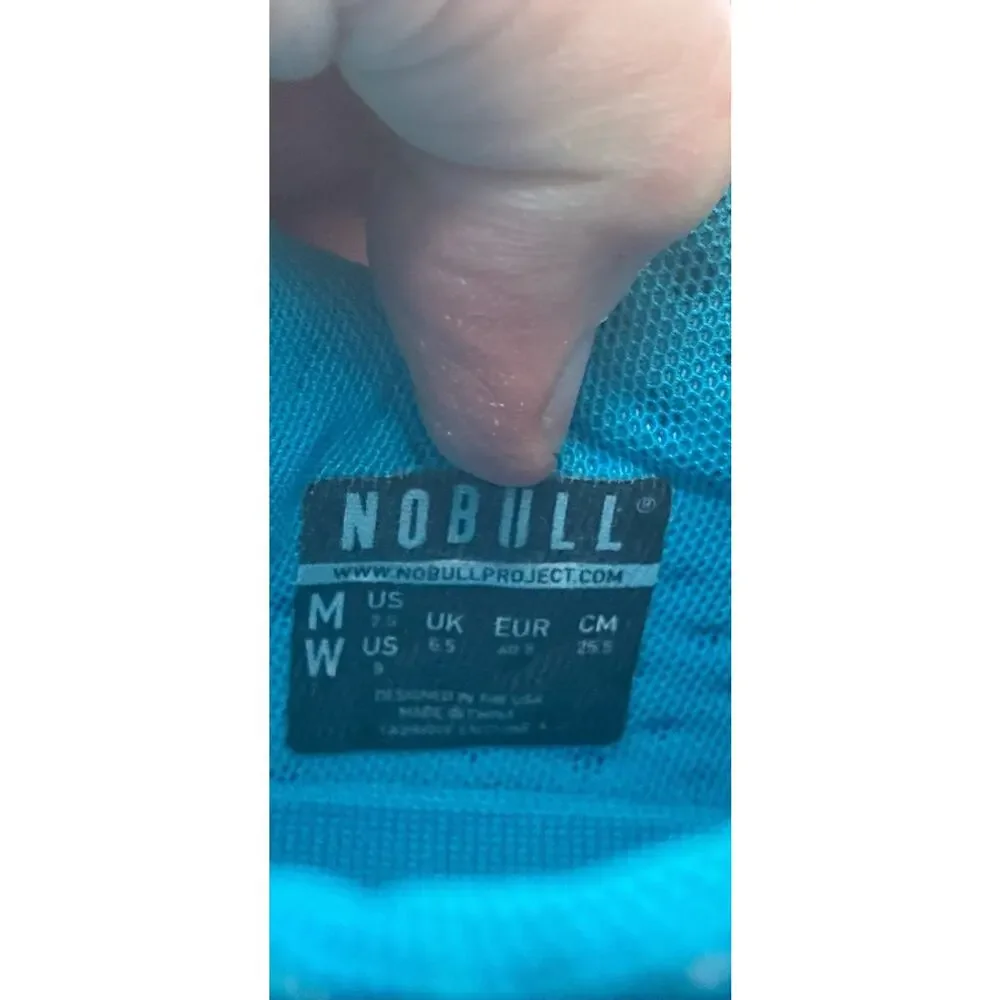 NOBULL Trainer Mens 7.5, Wmns 9 Blue SuperFabric Cross Training Gym Shoes